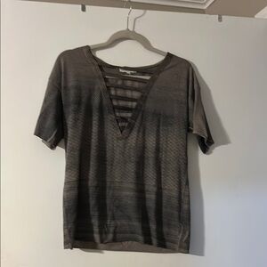 Stylish Brown V-Neck Top